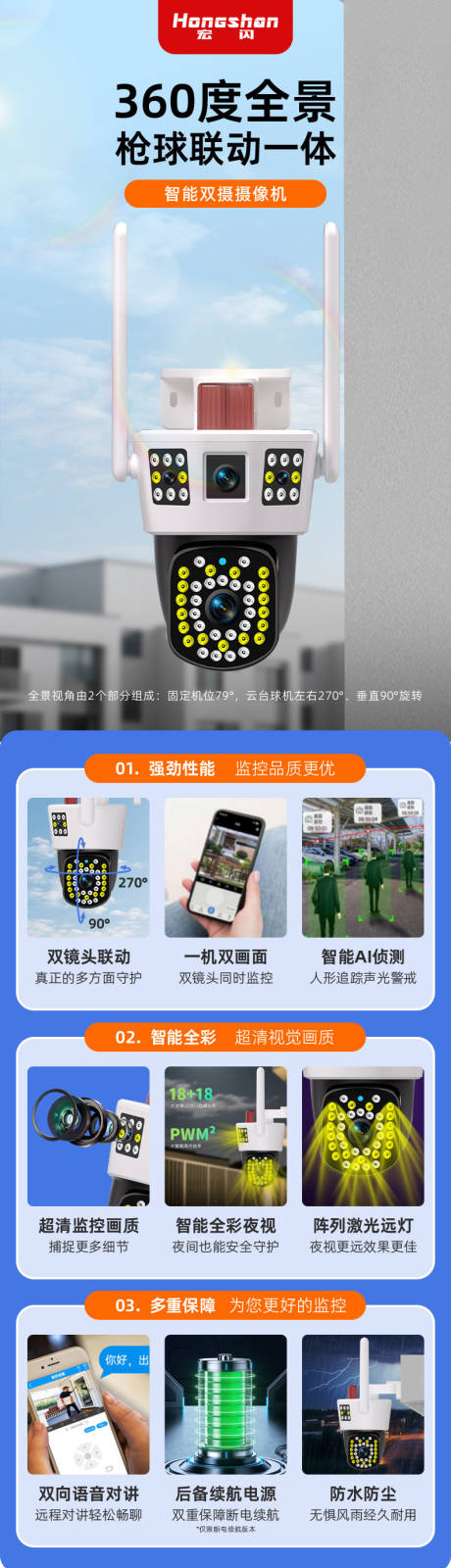 源文件下载【享设计】搜索编号：48070035845252145【监控摄像头蓝色】