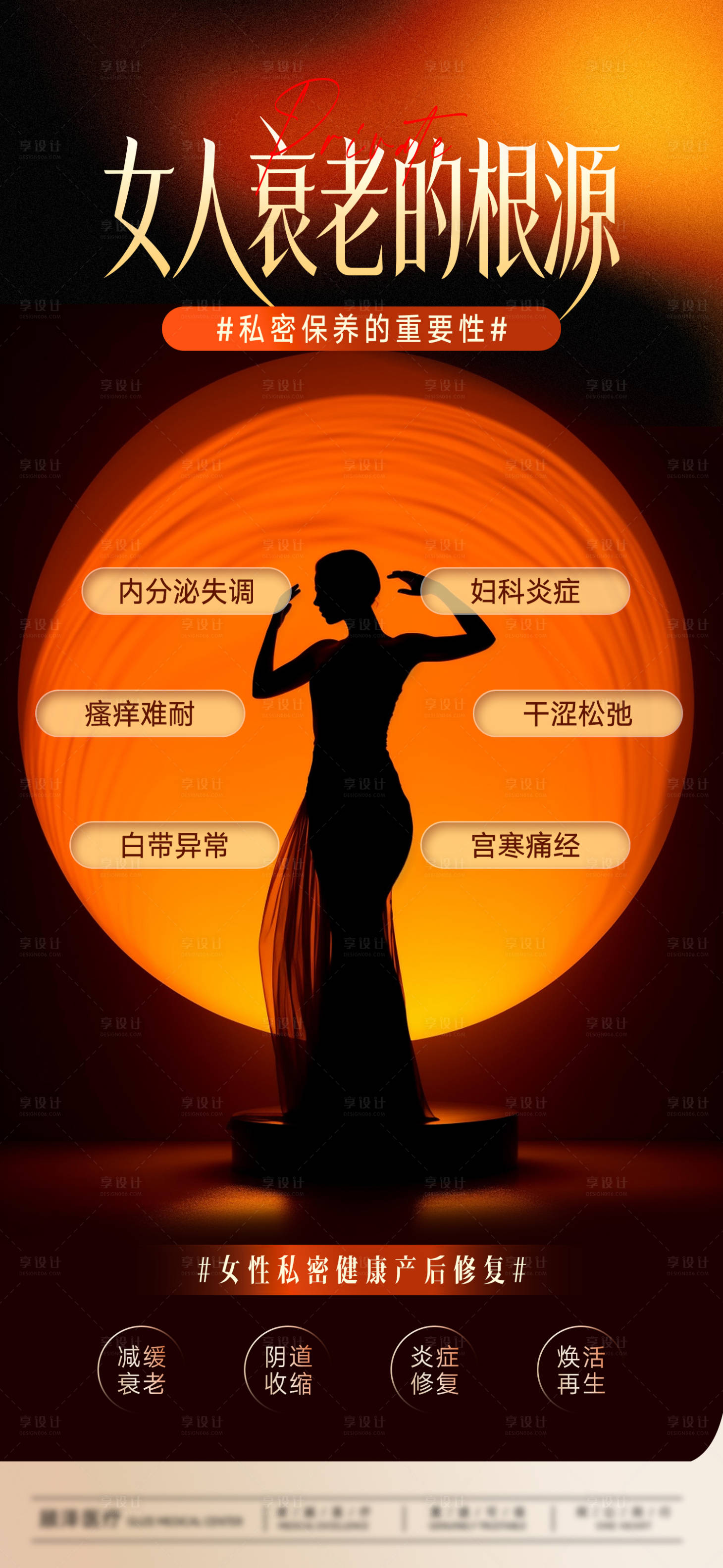 源文件下载【享设计】搜索编号：70460035610113559【医美女人衰老根源科普海报】