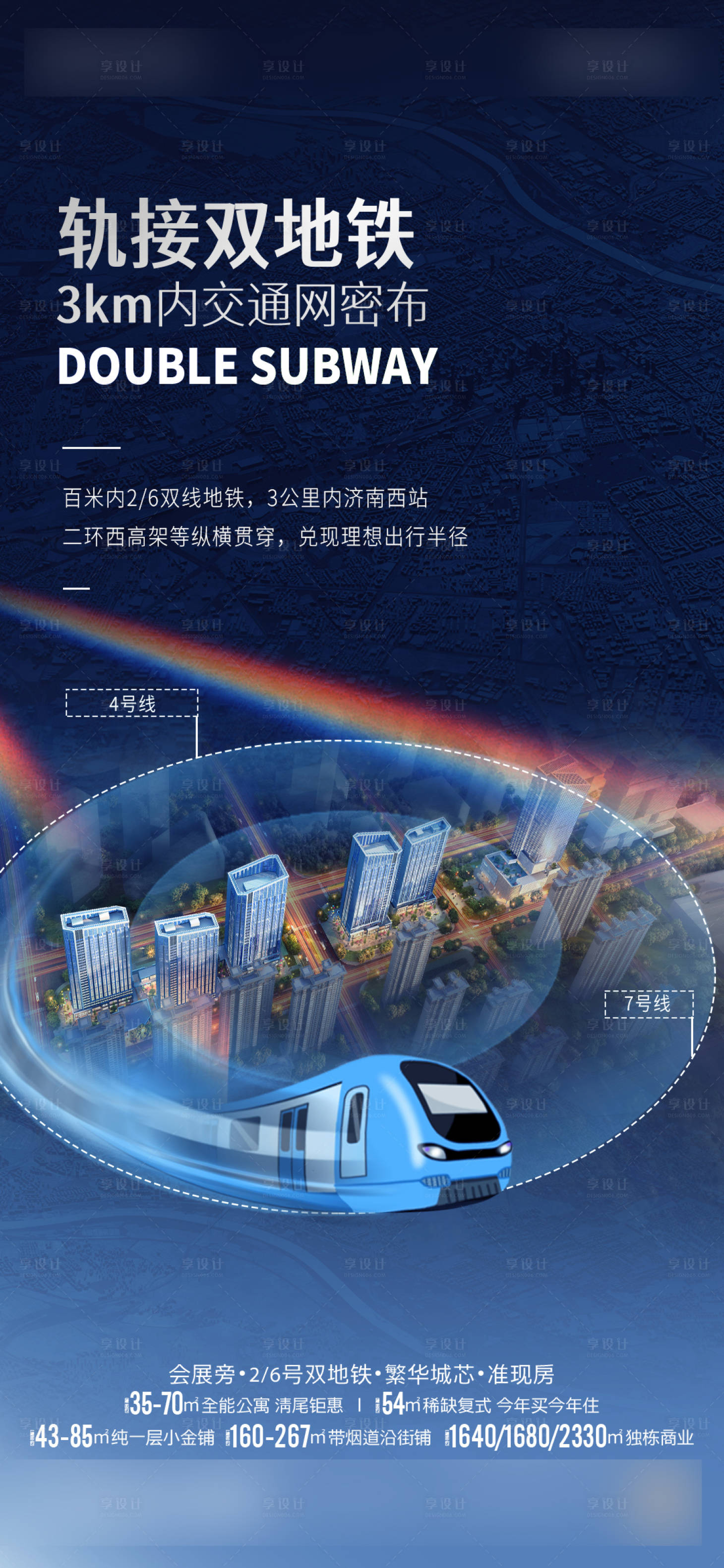 源文件下载【享设计】搜索编号：32130035649608195【地产交通价值海报】