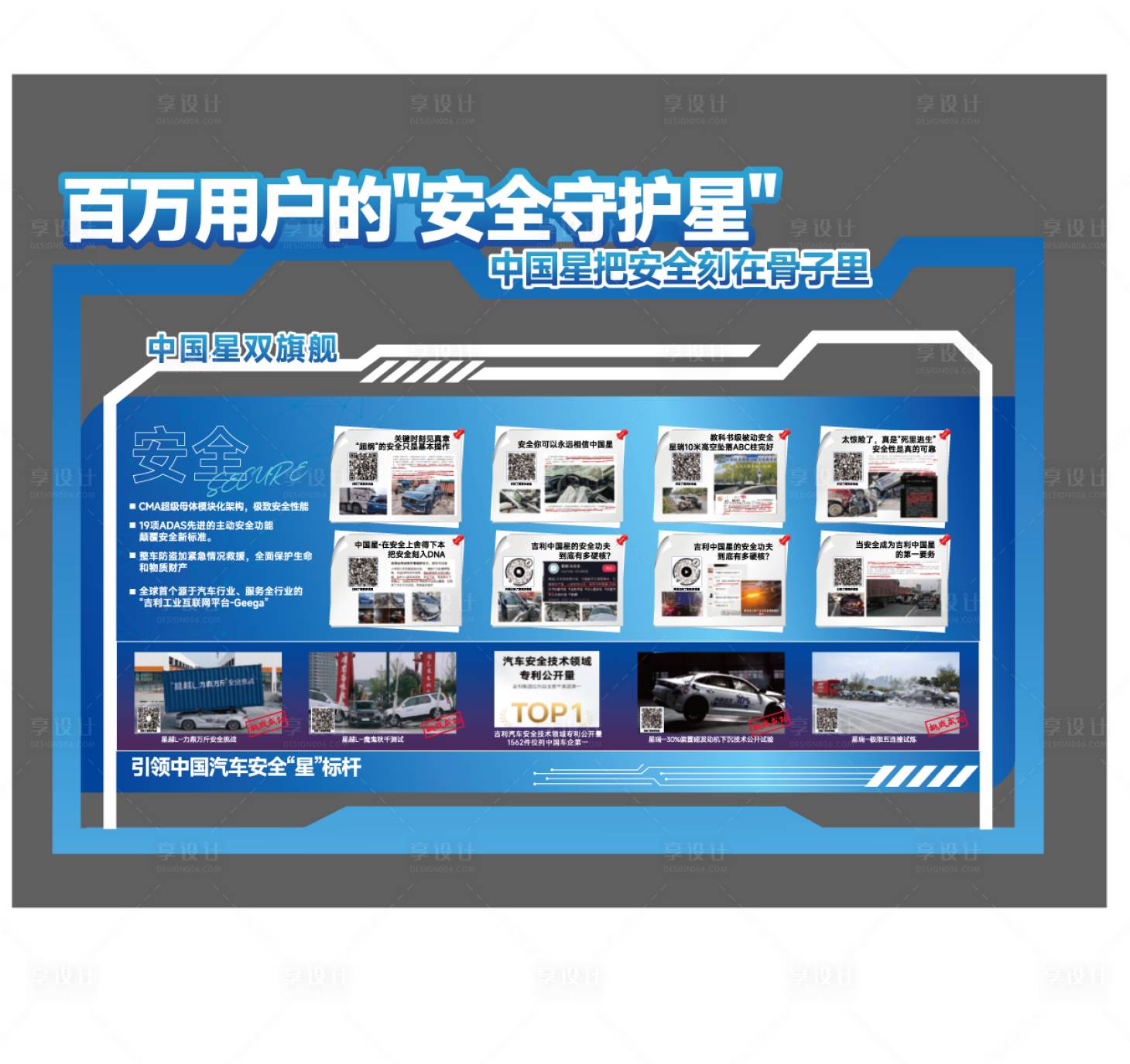 源文件下载【享设计】搜索编号：91710036104789384【车型安全宣传美陈异型展板】
