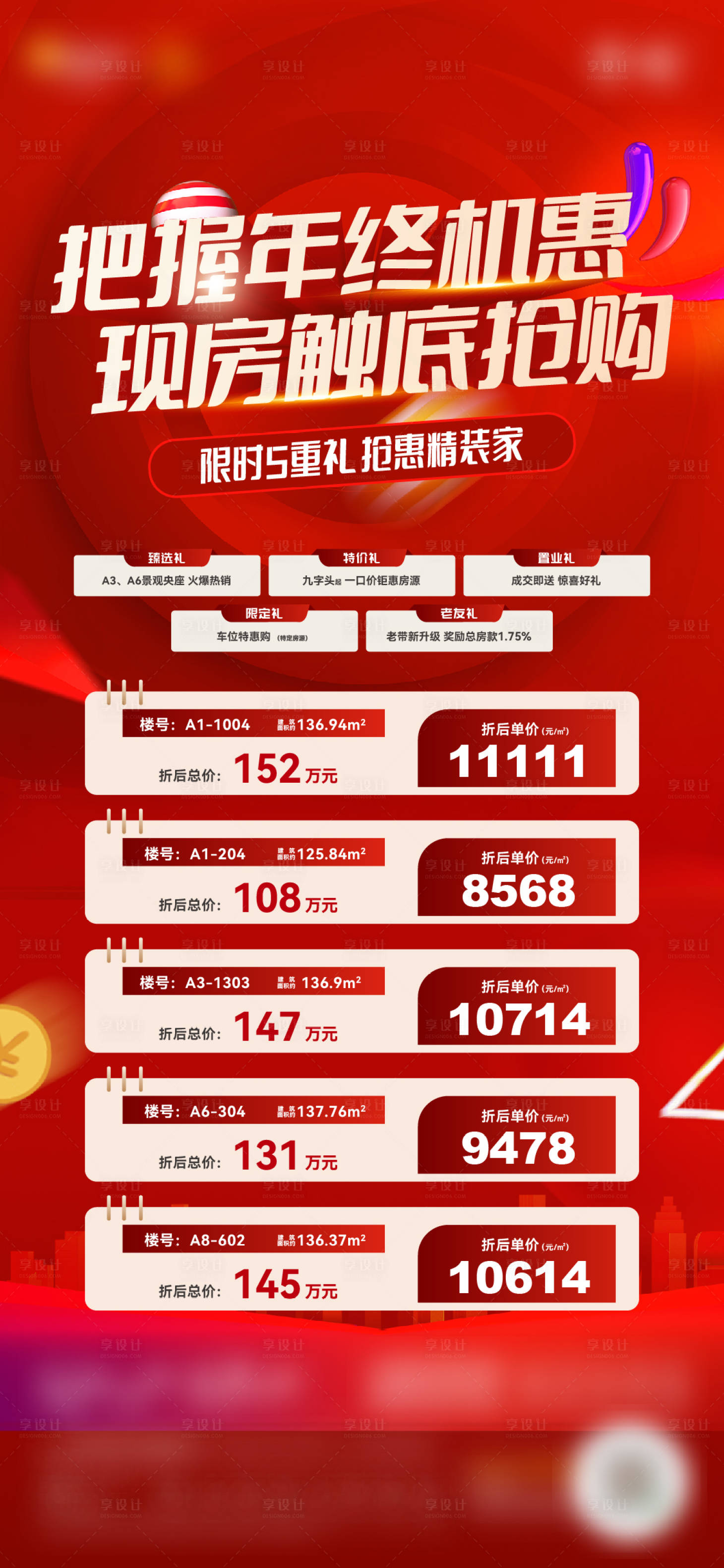 源文件下载【享设计】搜索编号：22550035674745618【特价房年终冲刺促销宣传海报】