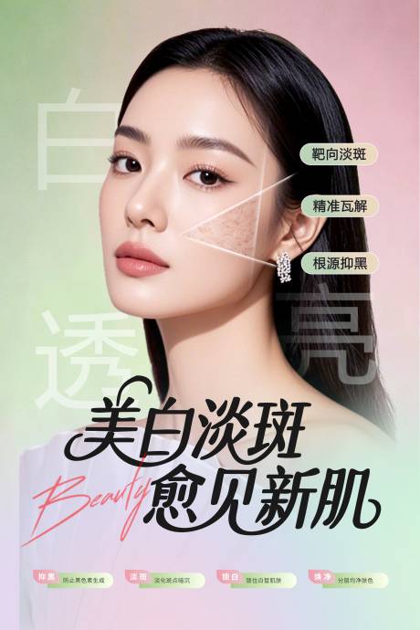 源文件下载【享设计】搜索编号：43560036104477382【医美三步美白淡斑祛斑创意海报】