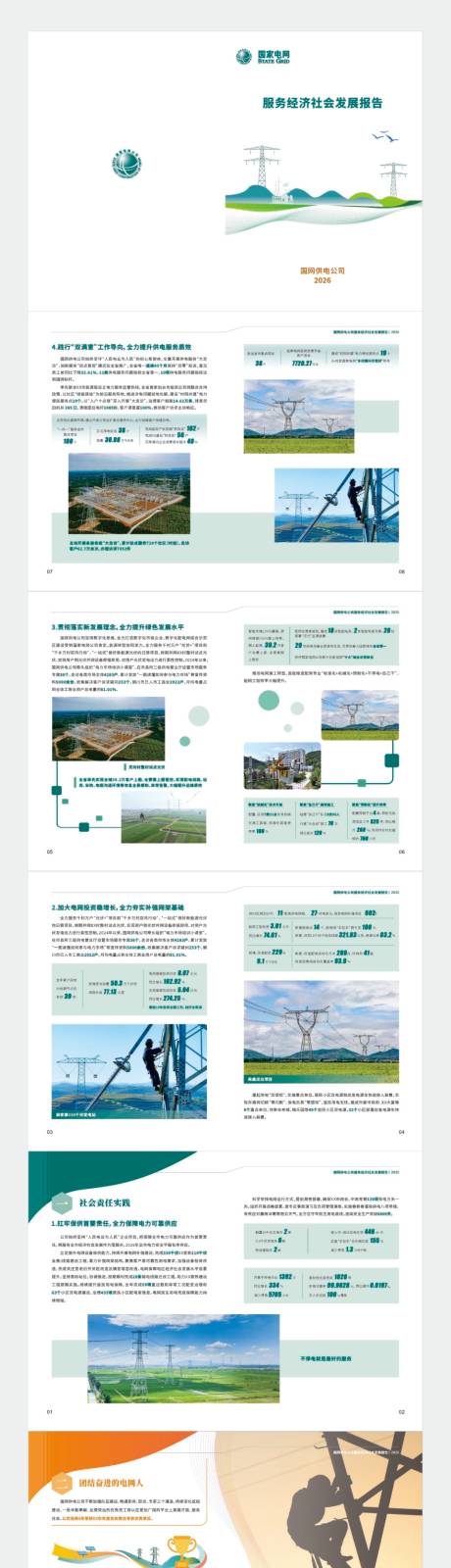 源文件下载【享设计】搜索编号：33920035842829180【电力服务经济社会发展报告画册】