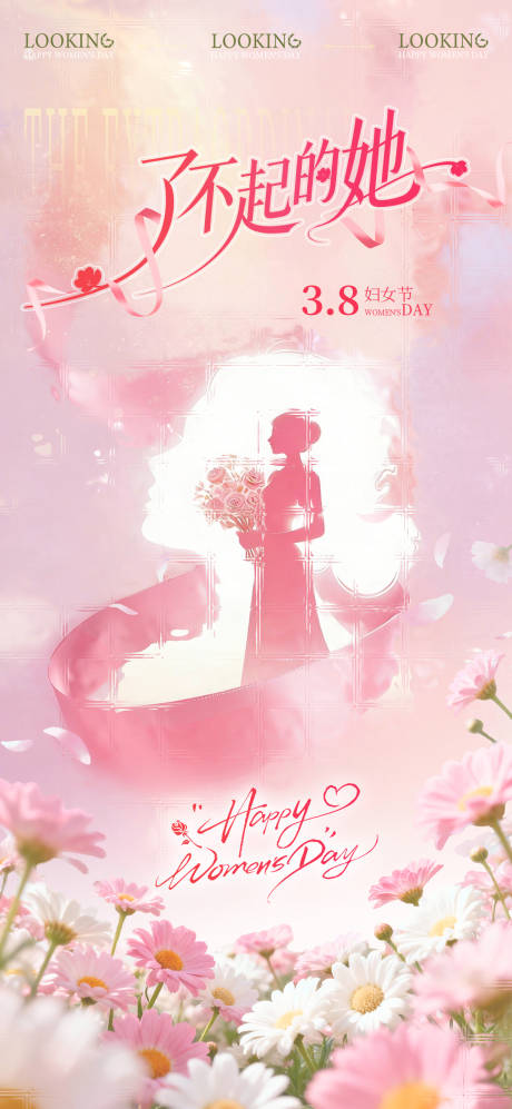 源文件下载【享设计】搜索编号：61840035719654554【妇女节海报】