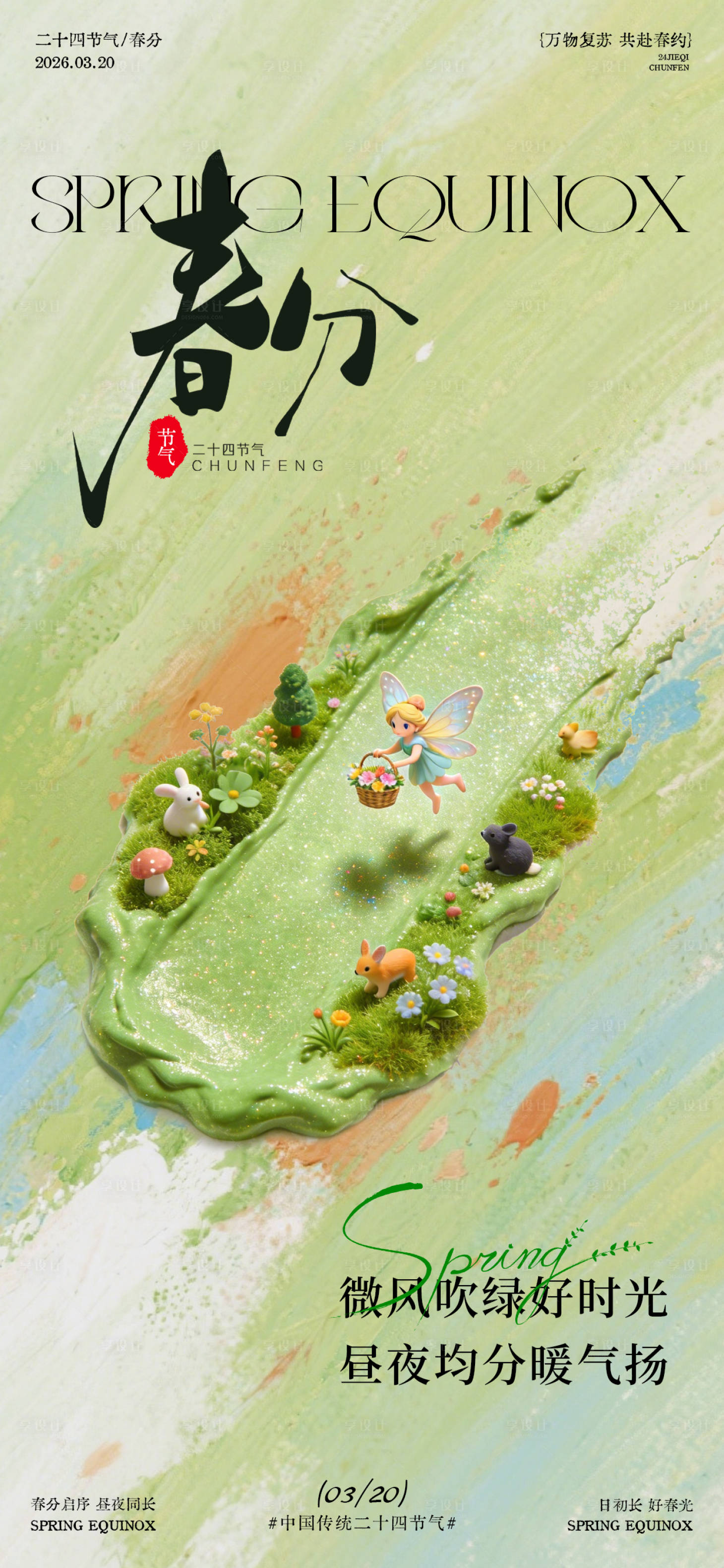 源文件下载【享设计】搜索编号：58170035873514015【春分节气春日场景海报】