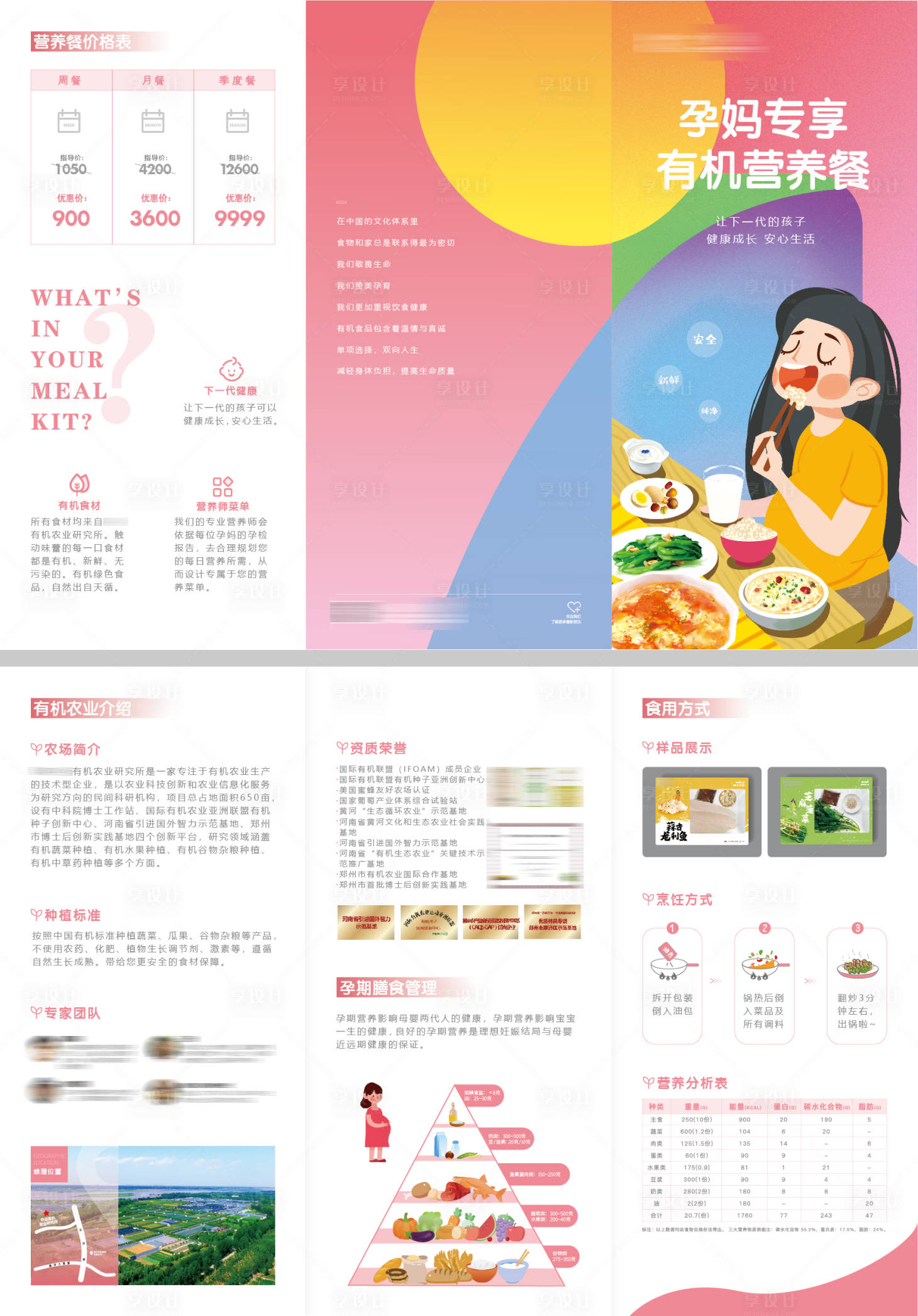 源文件下载【享设计】搜索编号：57150036010177263【月子餐营养餐孕妇饮食宣传折页】