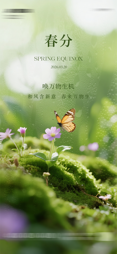 源文件下载【享设计】搜索编号：26520035688592668【春分节气海报】