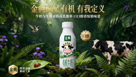 源文件下载【享设计】搜索编号：83870035720926158【牛奶营销海报】
