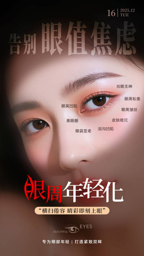 源文件下载【享设计】搜索编号：30110035897854453【眼周年轻化海报】
