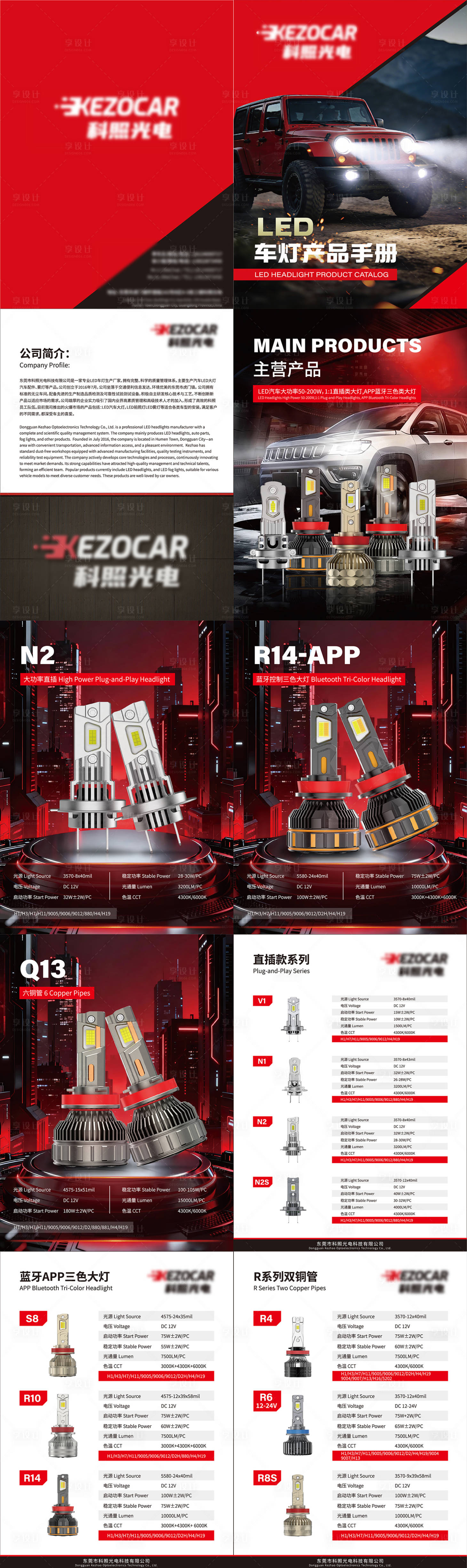 源文件下载【享设计】搜索编号：96550036066465627【红色车灯产品手册】
