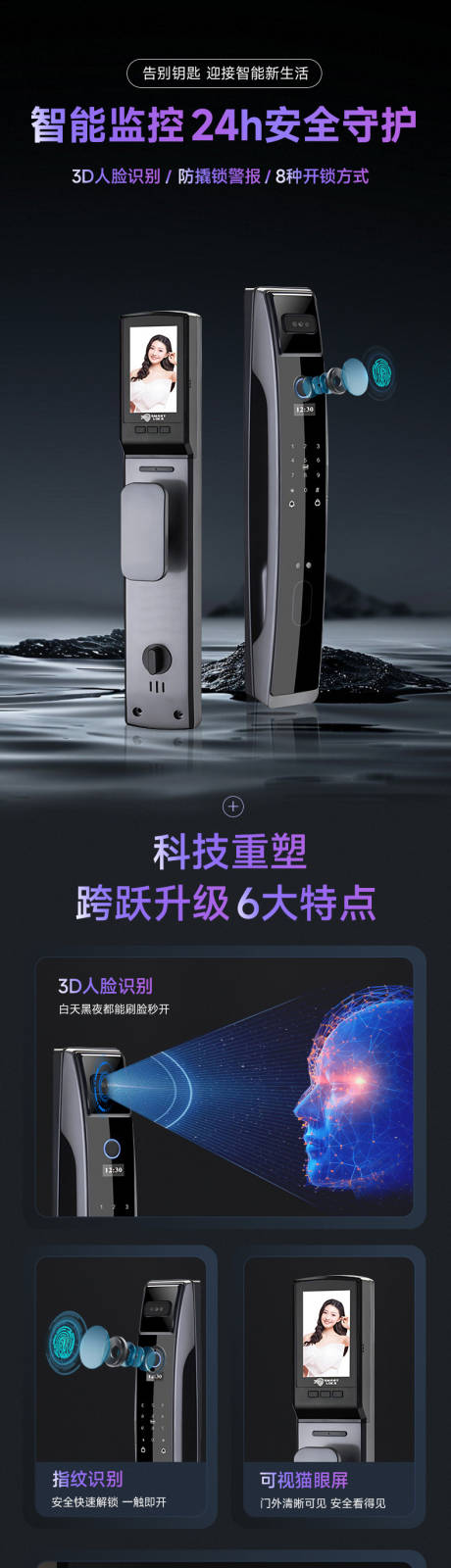 源文件下载【享设计】搜索编号：83880035711855738【智能锁电商详情页】