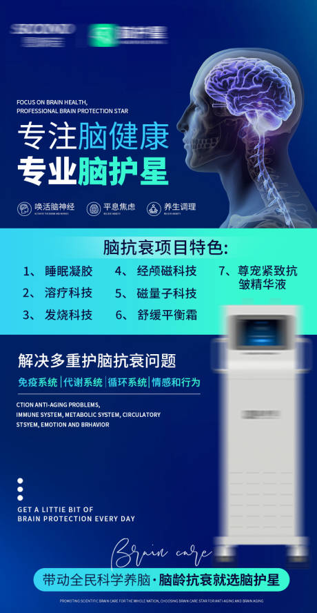 源文件下载【享设计】搜索编号：43640035904107647【科技脑部健康脑抗衰海报】