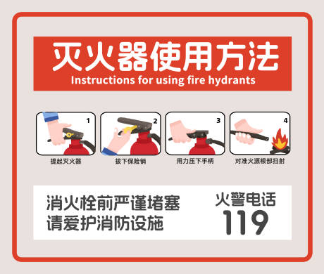 源文件下载【享设计】搜索编号：45210035717021708【灭火器消防栓使用方法】