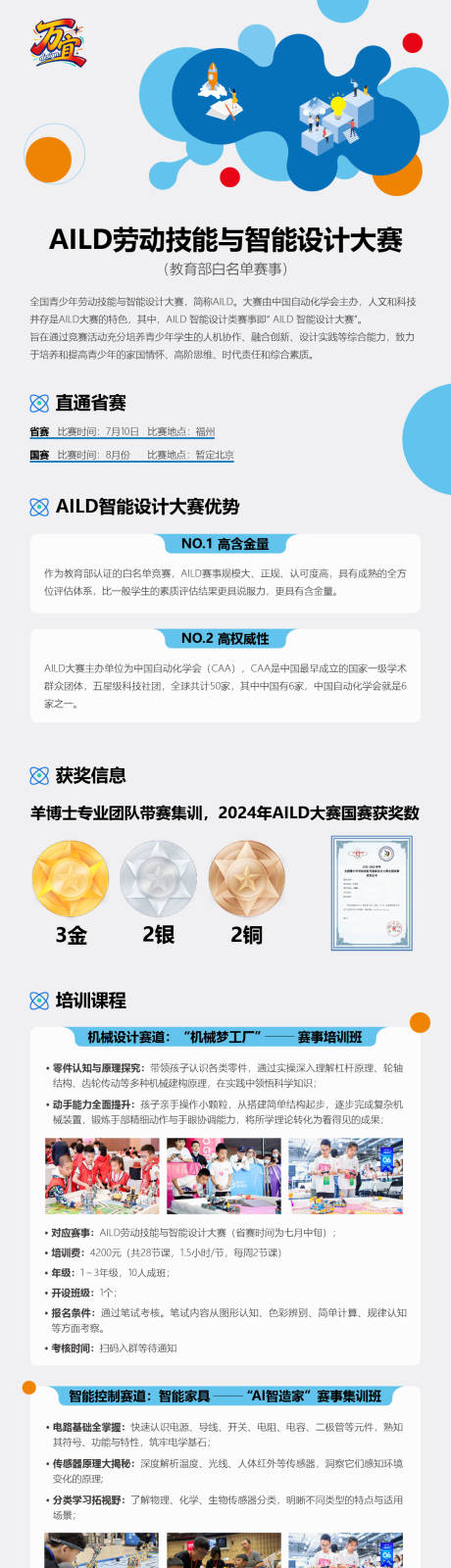 源文件下载【享设计】搜索编号：43810035883649027【智能设计大赛招生儿童比赛长图海报】