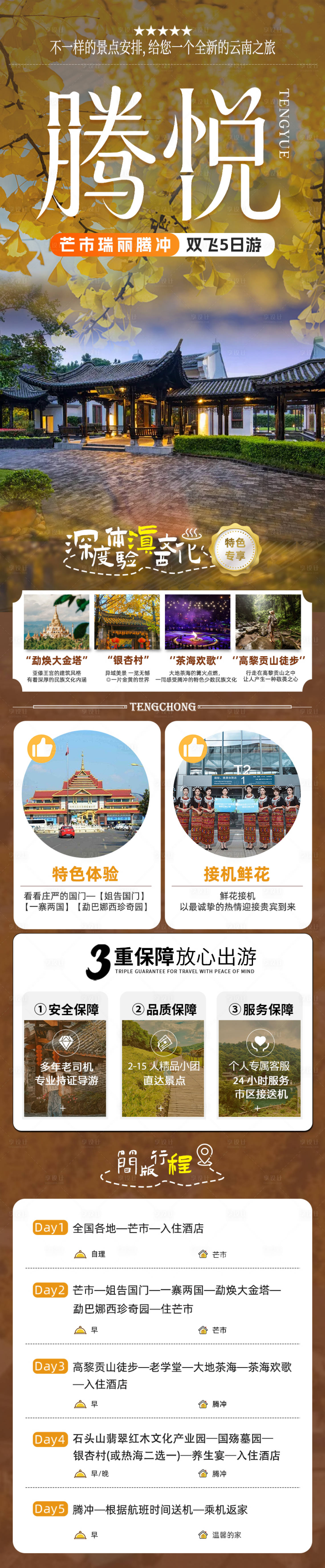 源文件下载【享设计】搜索编号：54790035616214274【芒市腾冲行程详情页】