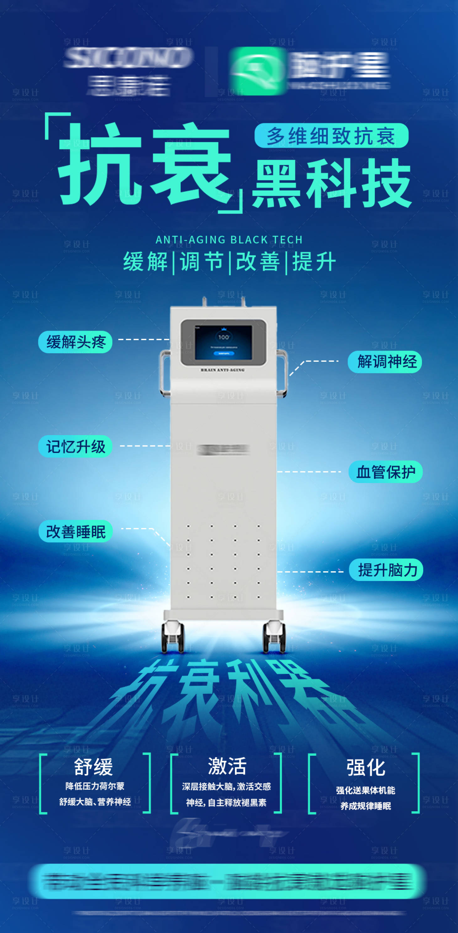 源文件下载【享设计】搜索编号：62070035915814776【脑部脑健康脑抗衰海报】
