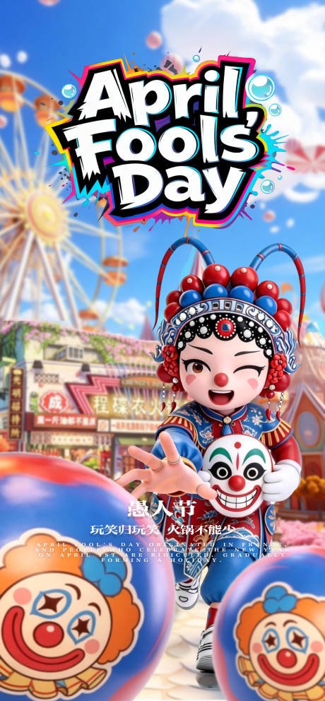 源文件下载【享设计】搜索编号：33330035965865172【愚人节海报】