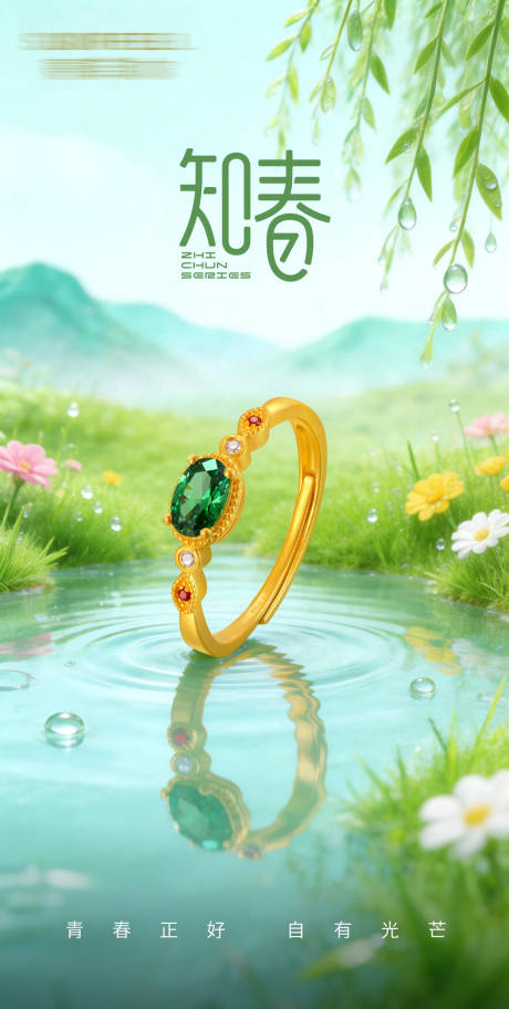 源文件下载【享设计】搜索编号：54820036121605234【珠宝产品海报】