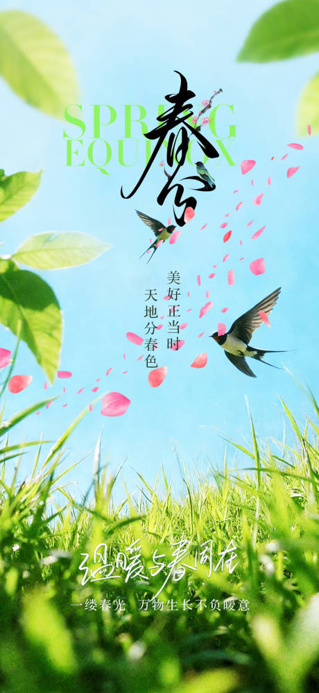 源文件下载【享设计】搜索编号：51090035862259585【春分节气海报】