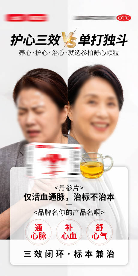 源文件下载【享设计】搜索编号：17950035732855509【心血管产品对比vs海报】