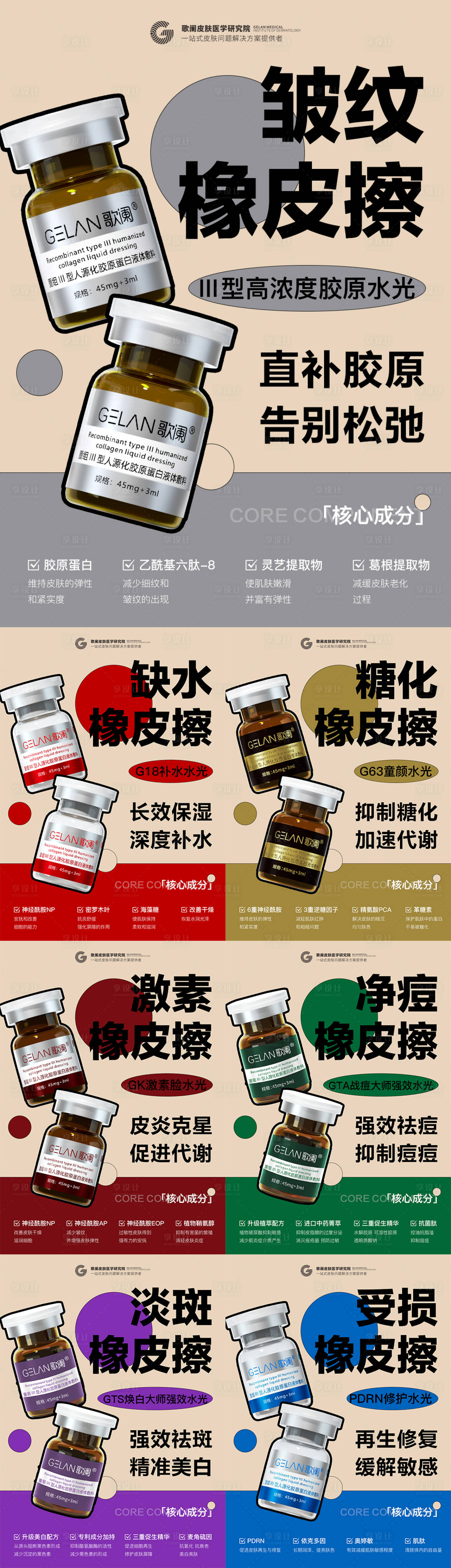 源文件下载【享设计】搜索编号：19000035671579077【医美水光产品海报口服饮品高级感海报】