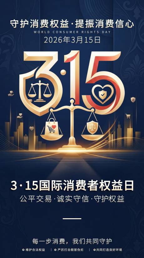 源文件下载【享设计】搜索编号：63400035765269557【3·15国际消费者权益日宣传】