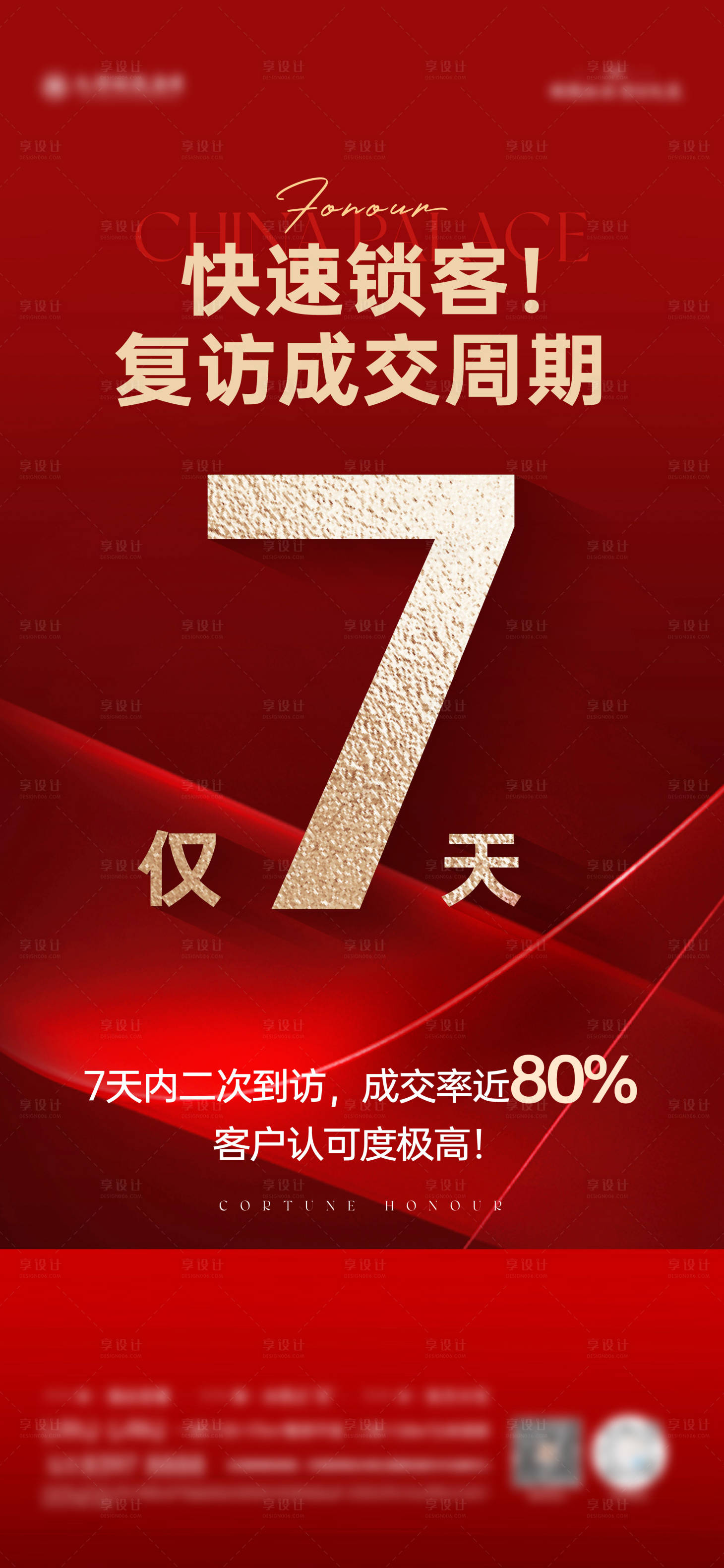 源文件下载【享设计】搜索编号：93190035957333308【地产复访率宣传海报】