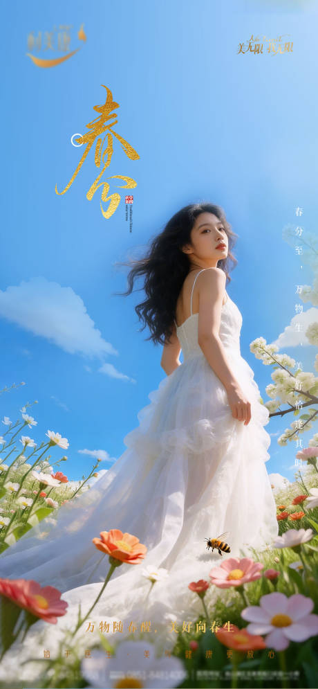 源文件下载【享设计】搜索编号：56910035805426813【医美春分节气海报】