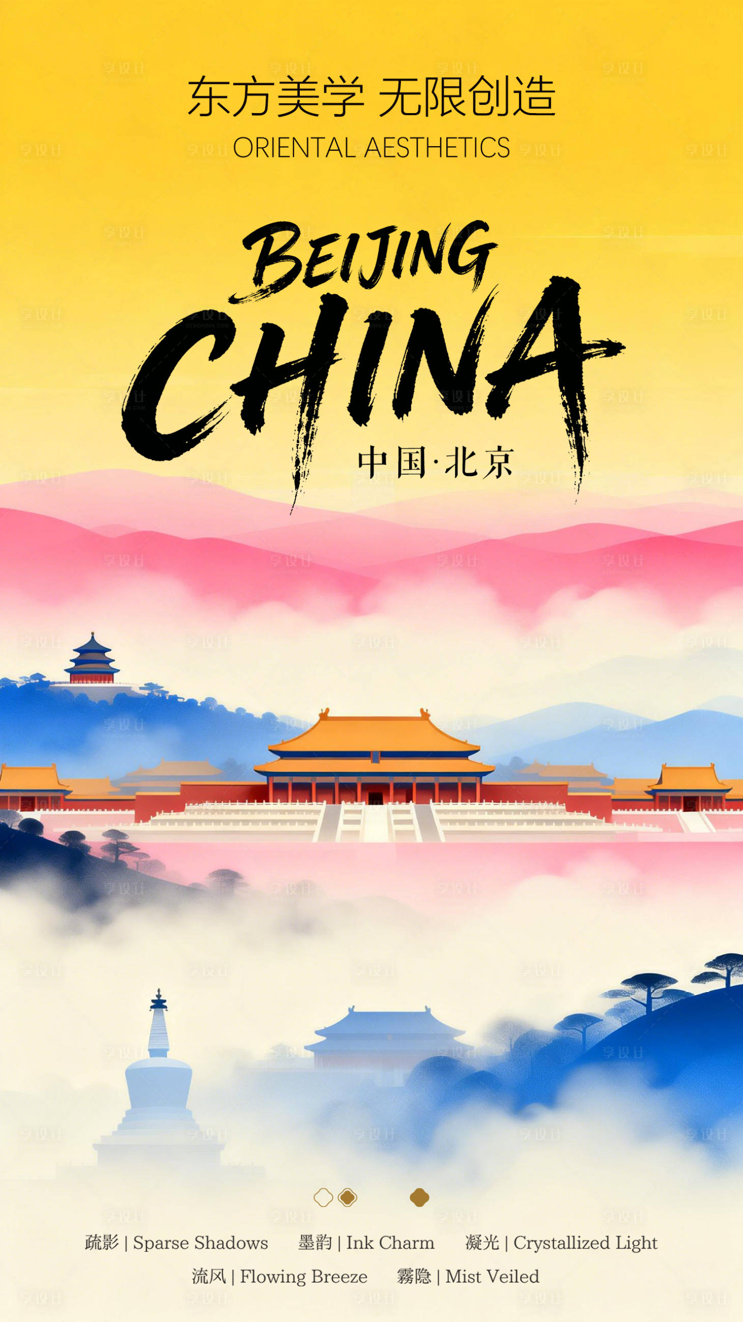 源文件下载【享设计】搜索编号：58280036024211967【意识流北京预热活动海报】