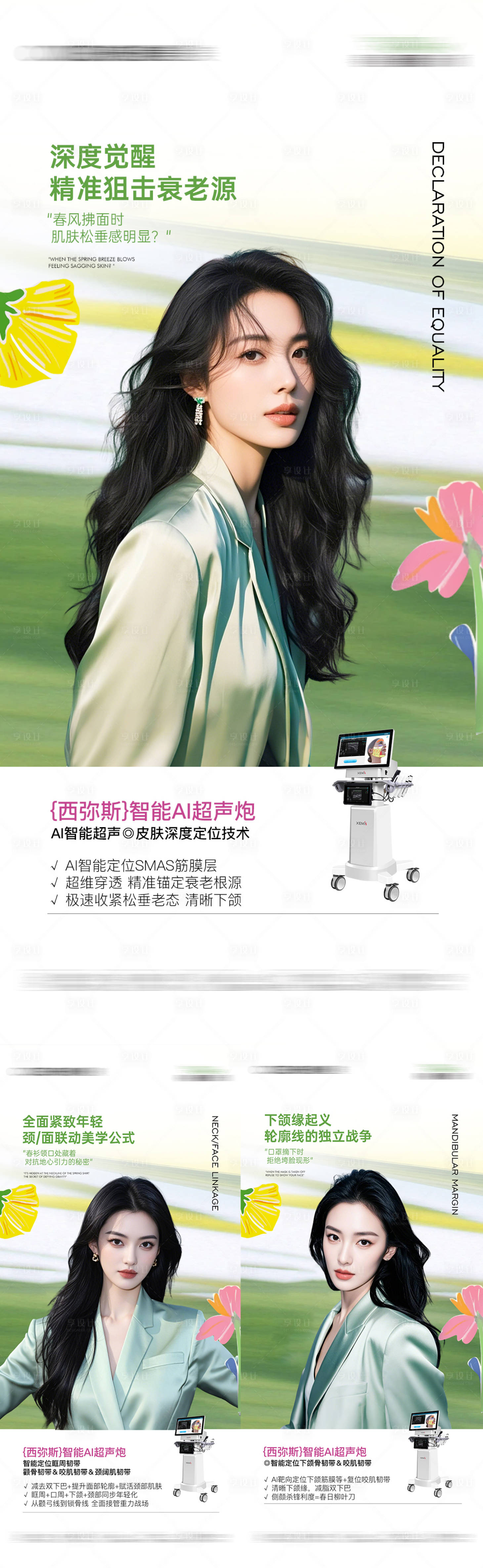 源文件下载【享设计】搜索编号：92150036109544249【医美春日抗衰仪器海报】