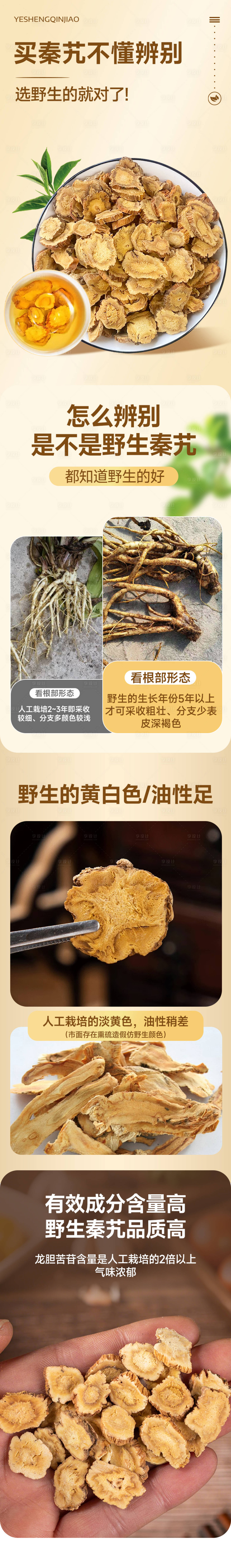 源文件下载【享设计】搜索编号：12850035892558037【中药材植物详情页黄色系列详情页】