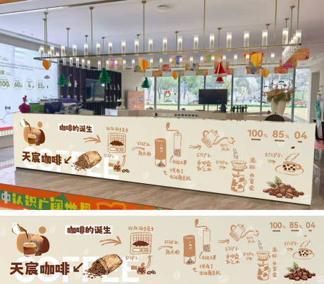 源文件下载【享设计】搜索编号：97740036052298402【咖啡店手绘包装画面】