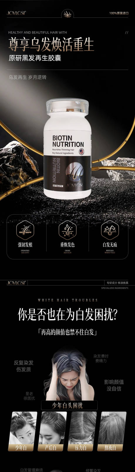 源文件下载【享设计】搜索编号：54770035756824463【黑发生物素胶囊详情页】