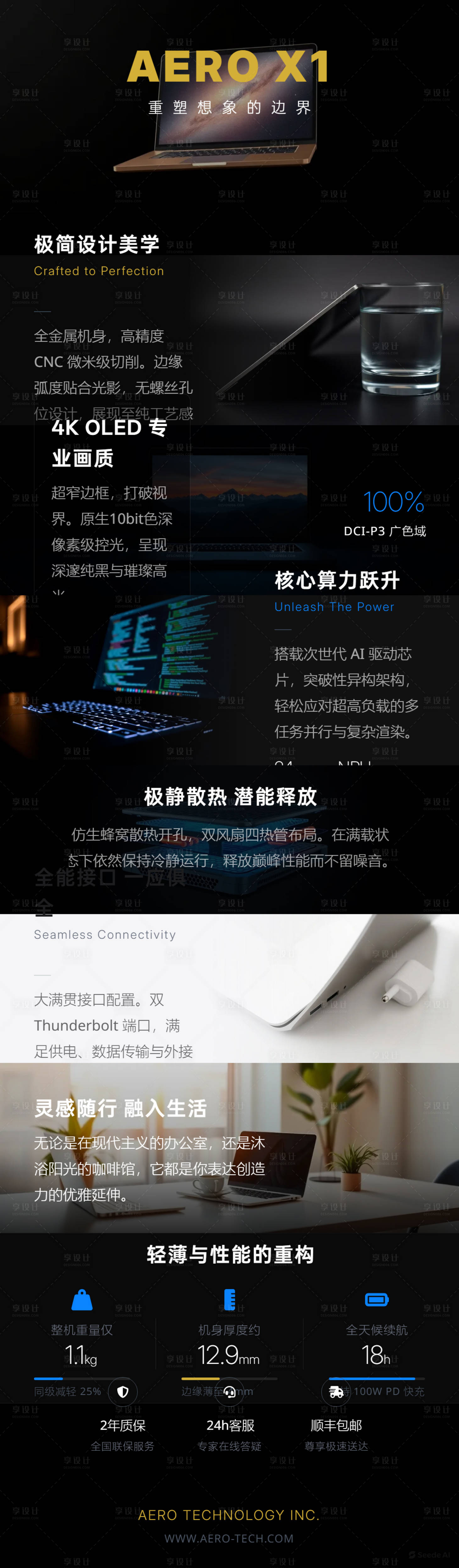 源文件下载【享设计】搜索编号：54170036059389025【极简科技感笔记本详情页电商设计】