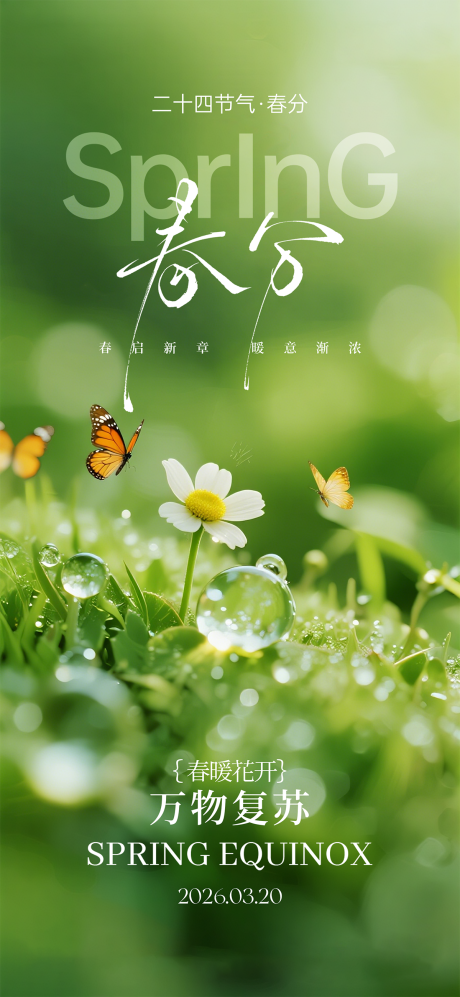 源文件下载【享设计】搜索编号：15920035732274516【春分节气海报】