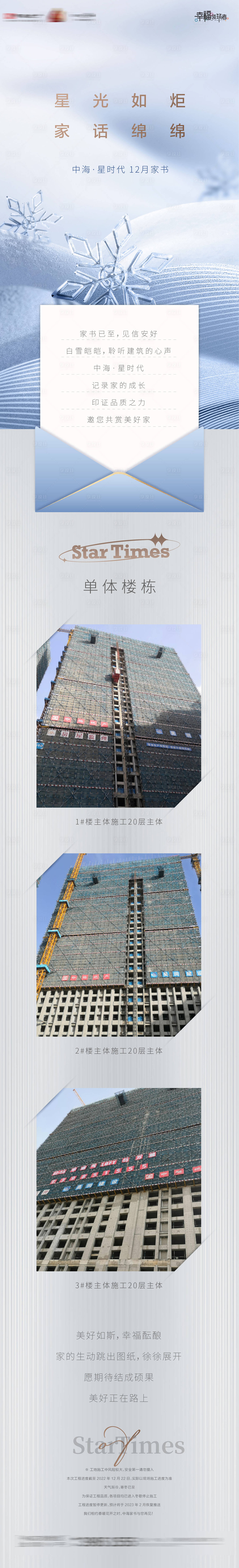 源文件下载【享设计】搜索编号：18280035916015995【房地产工程进度宣传告知家书长图 】