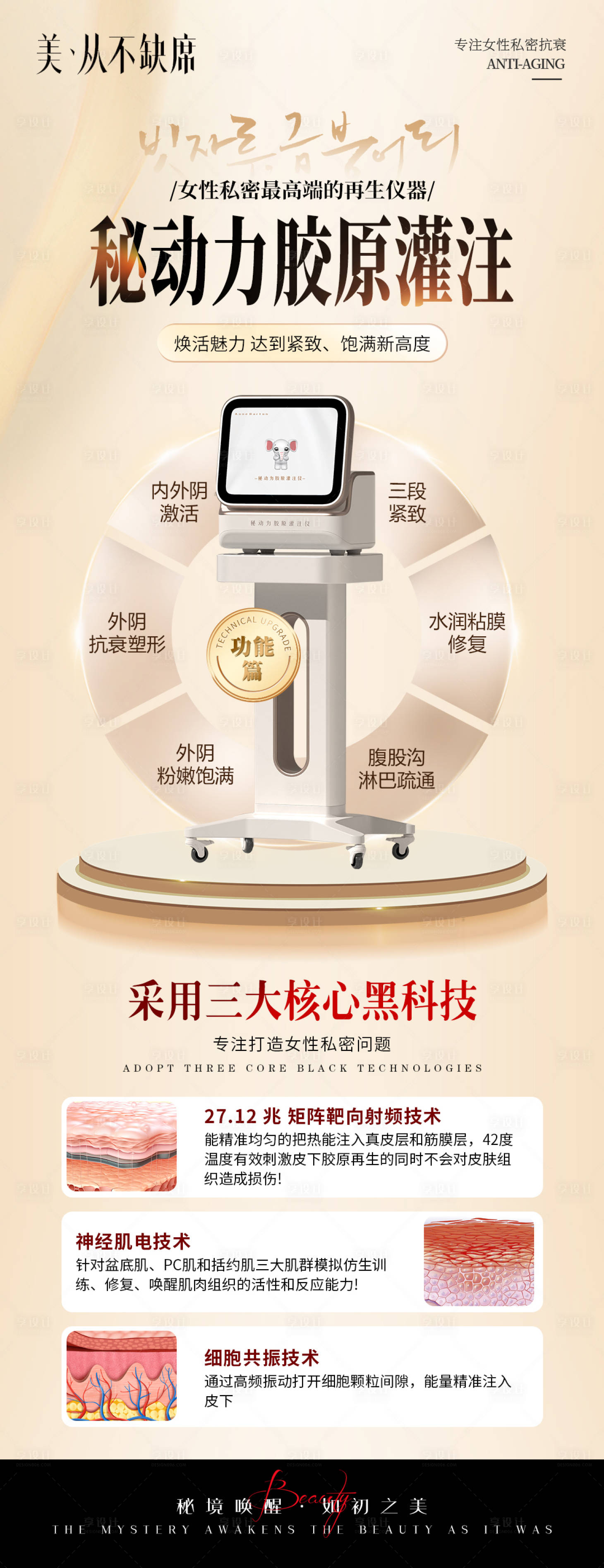 源文件下载【享设计】搜索编号：86910035749687603【医美私密抗衰仪器海报 】