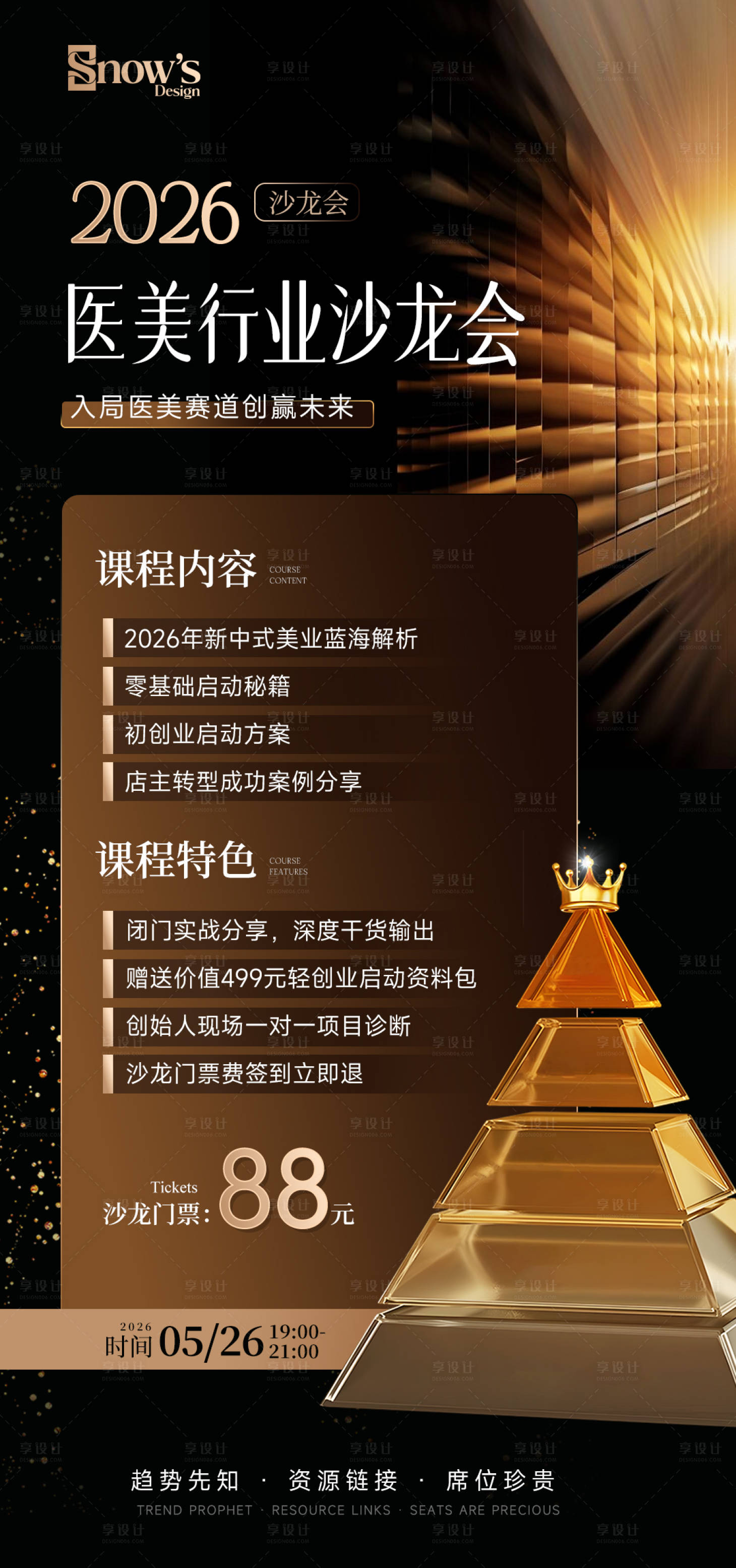 源文件下载【享设计】搜索编号：35950035868426706【医美沙龙会门票】