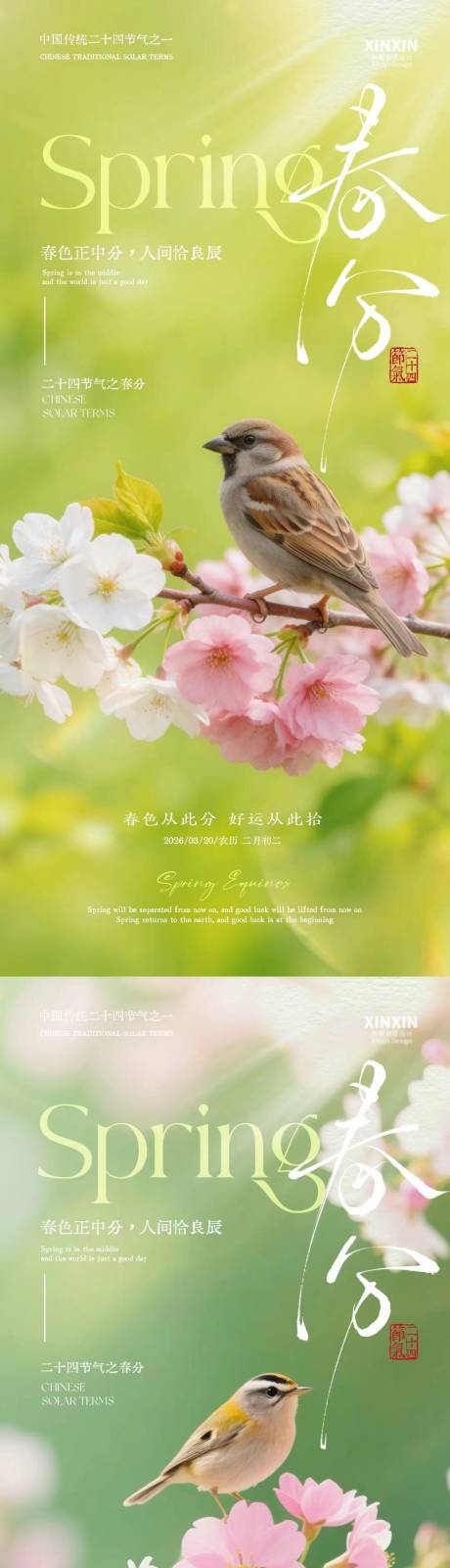 源文件下载【享设计】搜索编号：81690035712272374【春分节气简约质感海报】