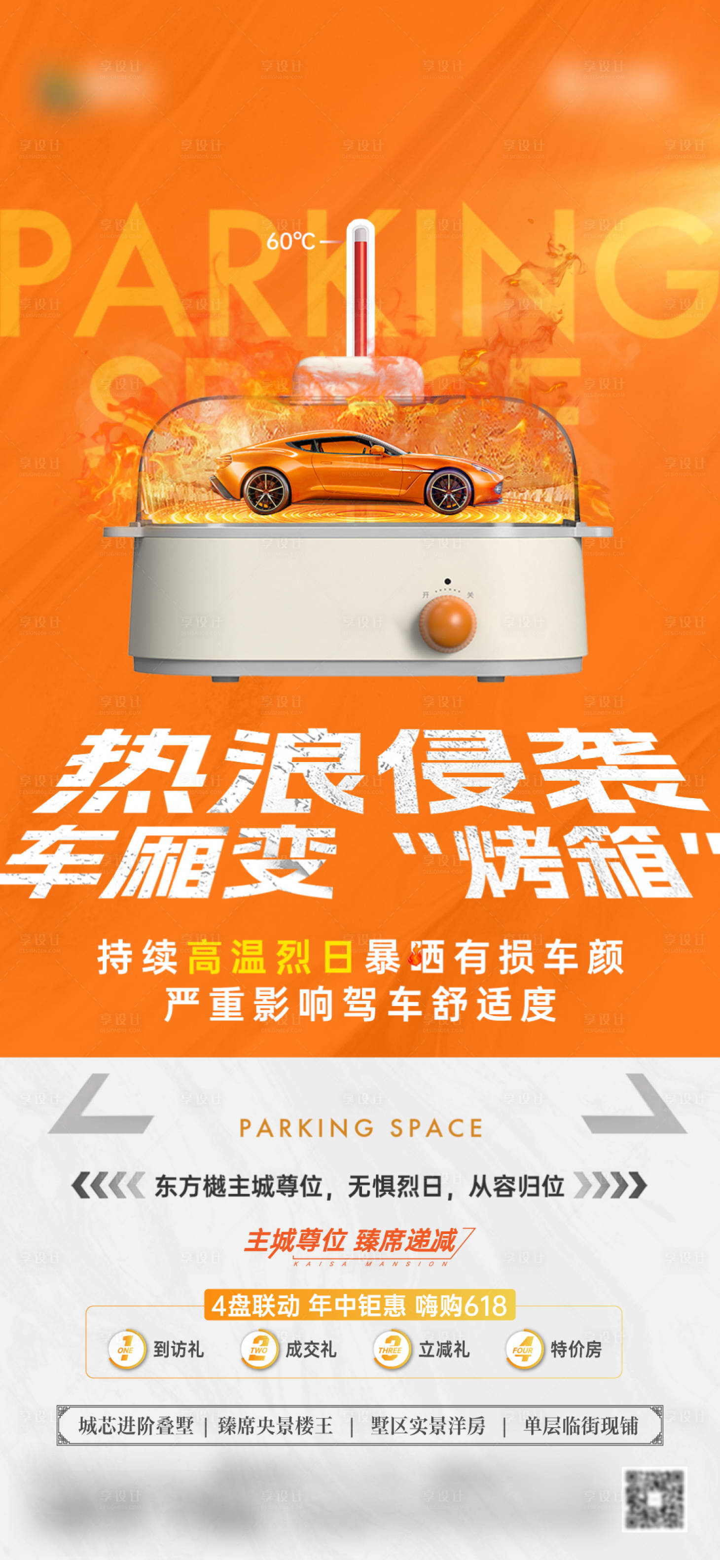 源文件下载【享设计】搜索编号：79370036133248955【车位痛点刷屏海报】