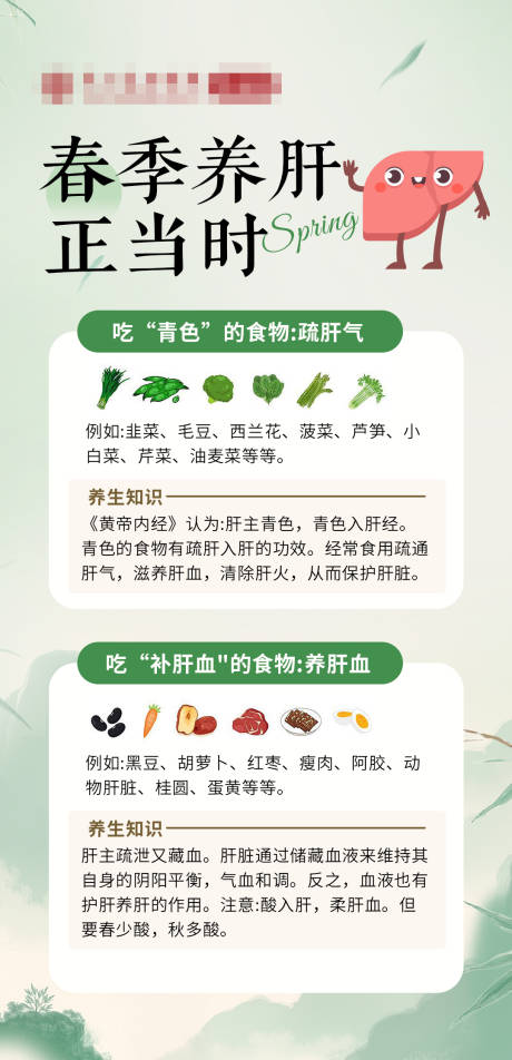 源文件下载【享设计】搜索编号：84580035984817173【春季养肝科普海报】