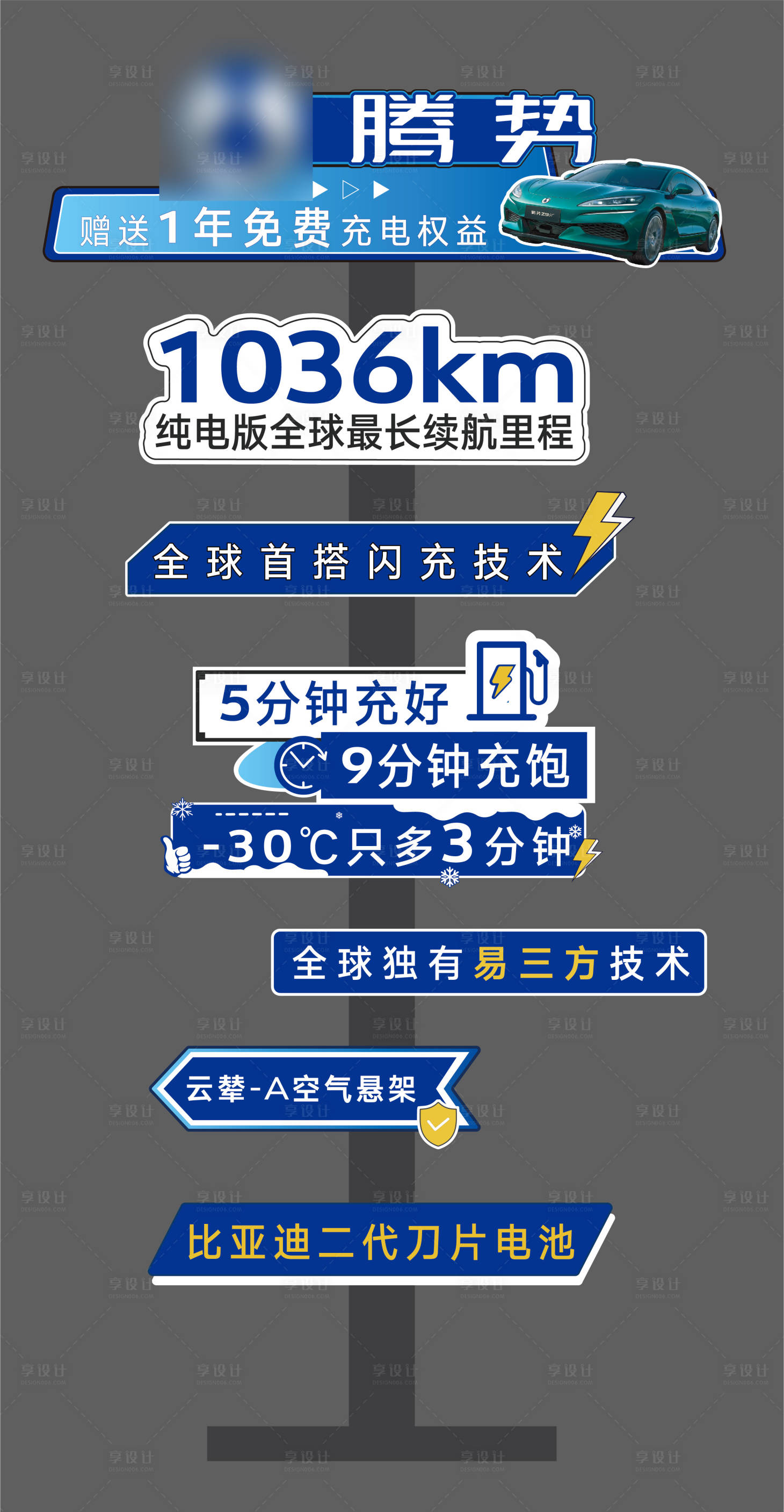 源文件下载【享设计】搜索编号：13930036025738674【腾势汽车立牌】