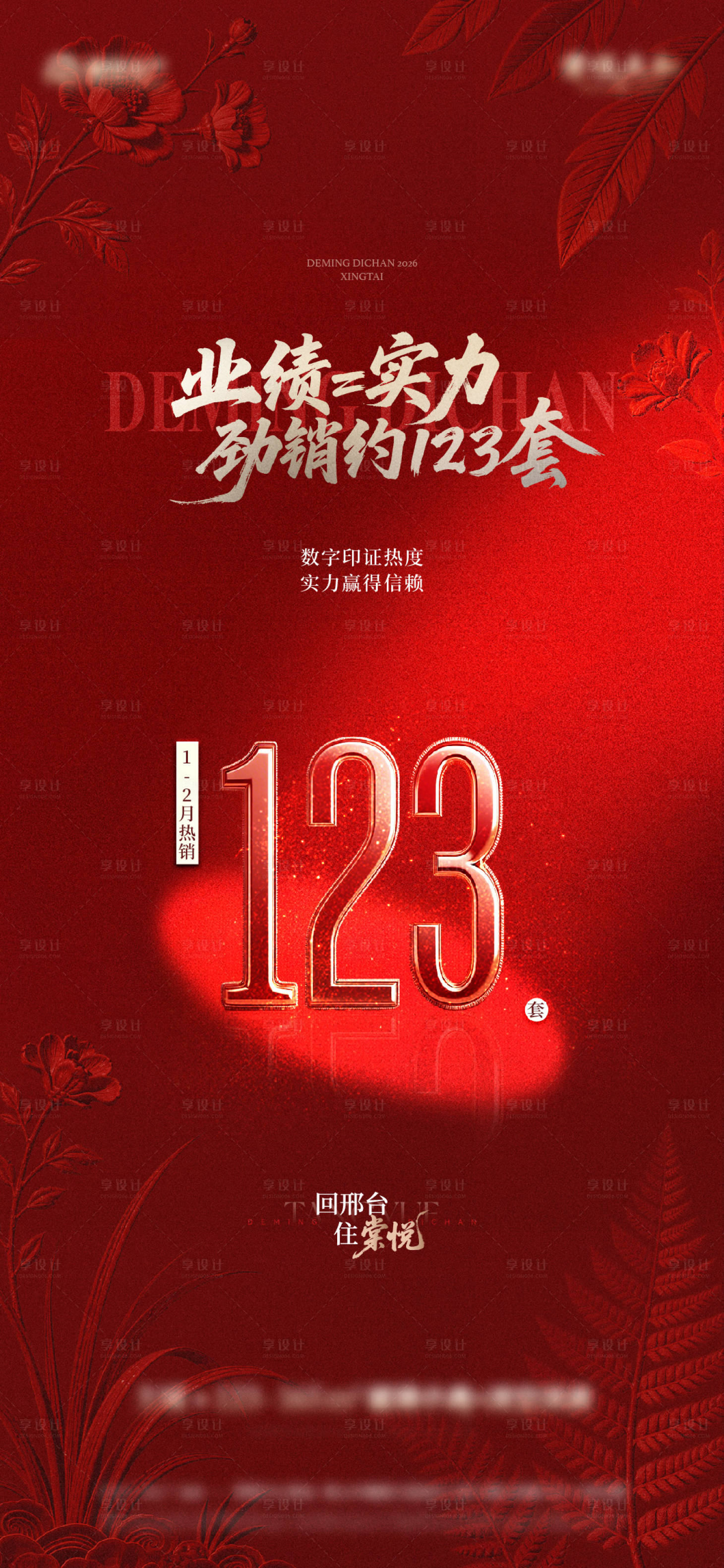 源文件下载【享设计】搜索编号：57610035637108607【业绩数据海报】