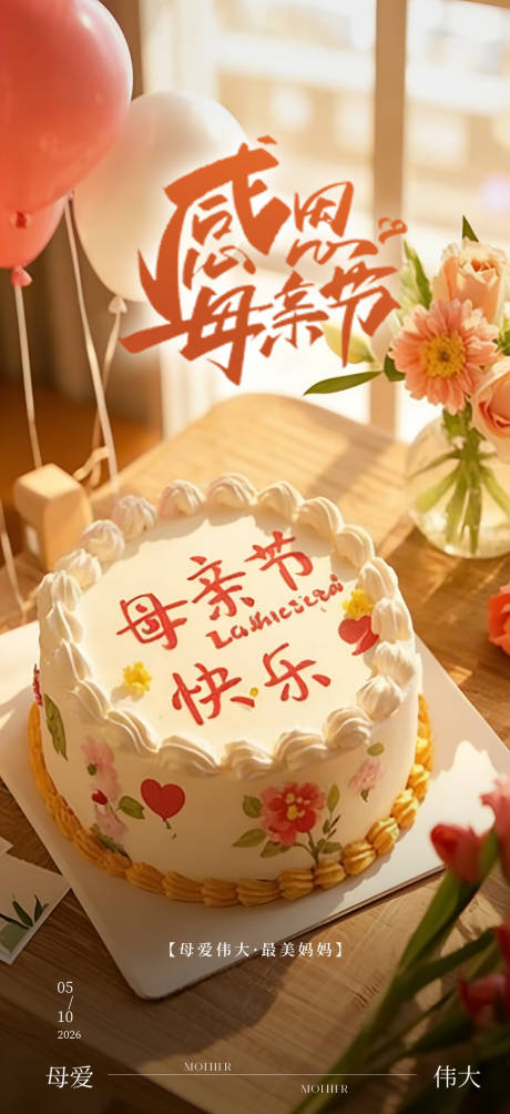 源文件下载【享设计】搜索编号：34490036031975313【地产母亲节海报】