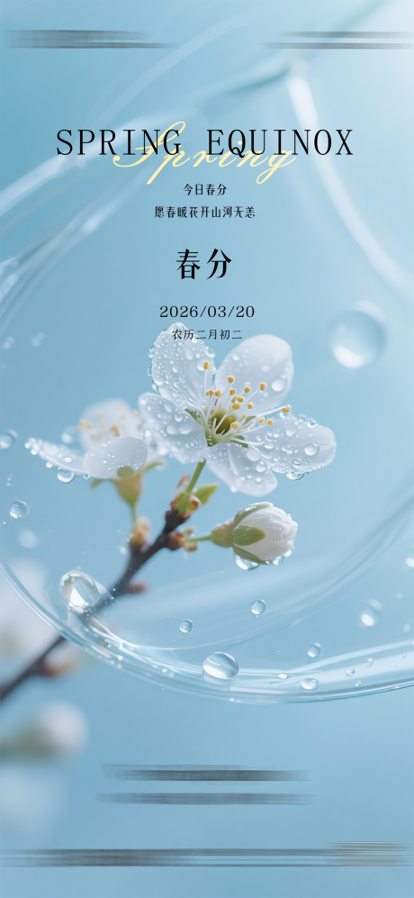 源文件下载【享设计】搜索编号：16880035809501352【春分质感节气海报】