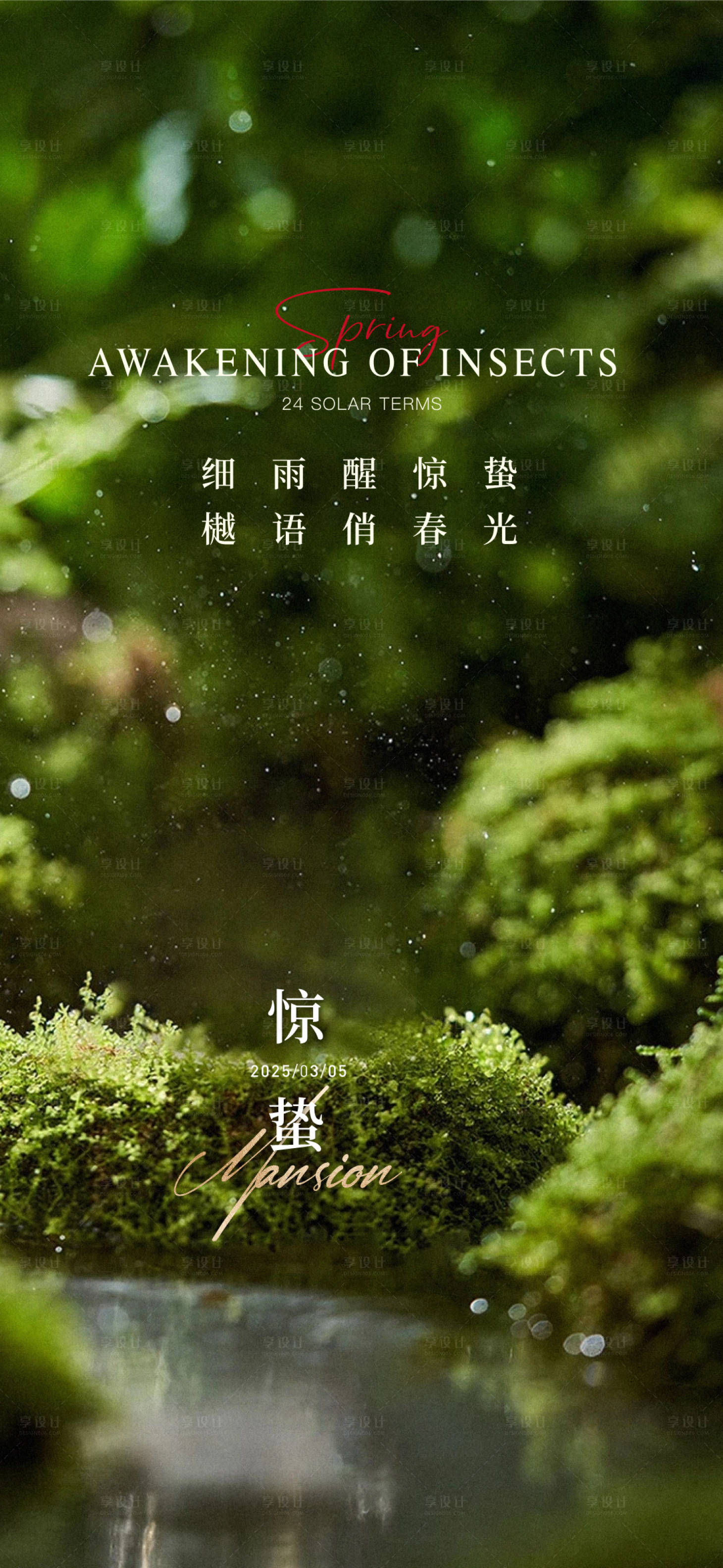 源文件下载【享设计】搜索编号：76920035620385142【惊蛰创意海报】