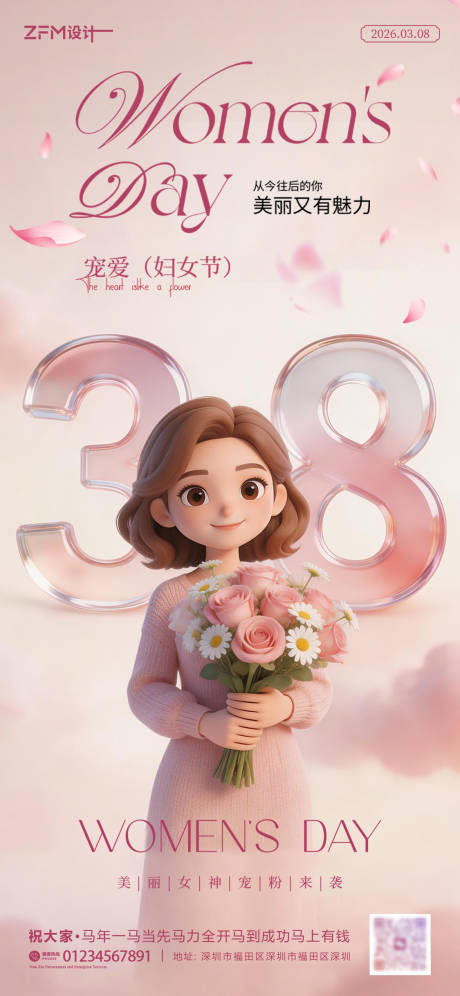 源文件下载【享设计】搜索编号：66380035658433292【三八妇女节海报】