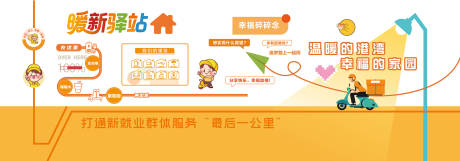 源文件下载【享设计】搜索编号：29410035976882871【新业态新就业文化墙】