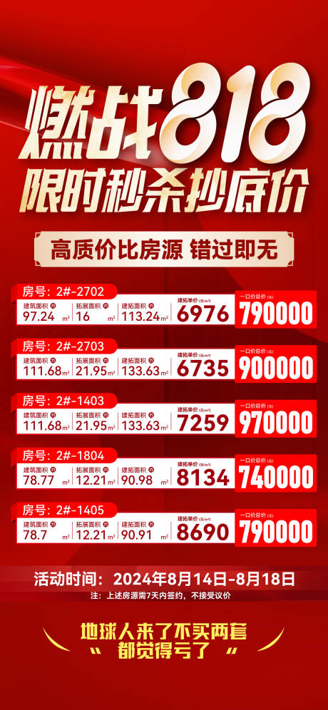 源文件下载【享设计】搜索编号：54830035981657023【地产燃战818促销海报】