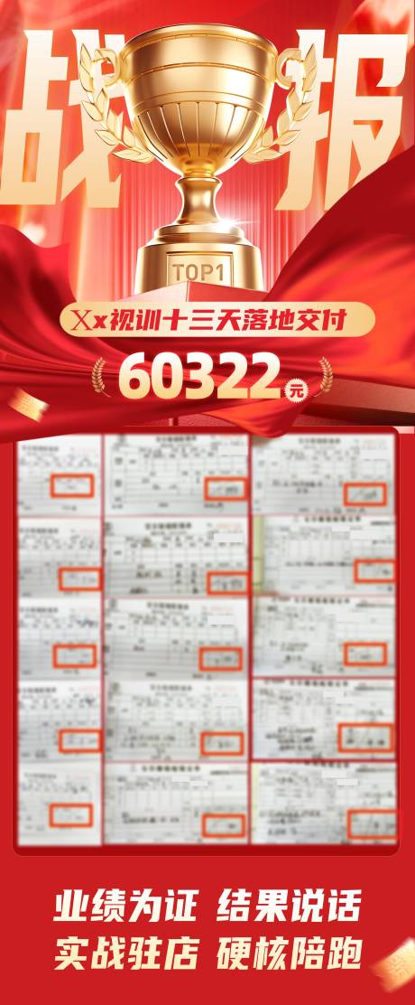源文件下载【享设计】搜索编号：17370035778896145【业绩战报荣誉海报】